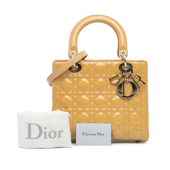 Pre-Loved Dior Medium Patent Cannage Lady Dior - Picture 10 of 10